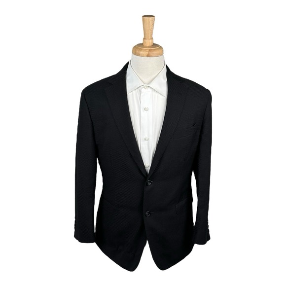 Z Zegna Black Knit Pure Breathable Wool Unstructured Men's Sportcoat Size 42R